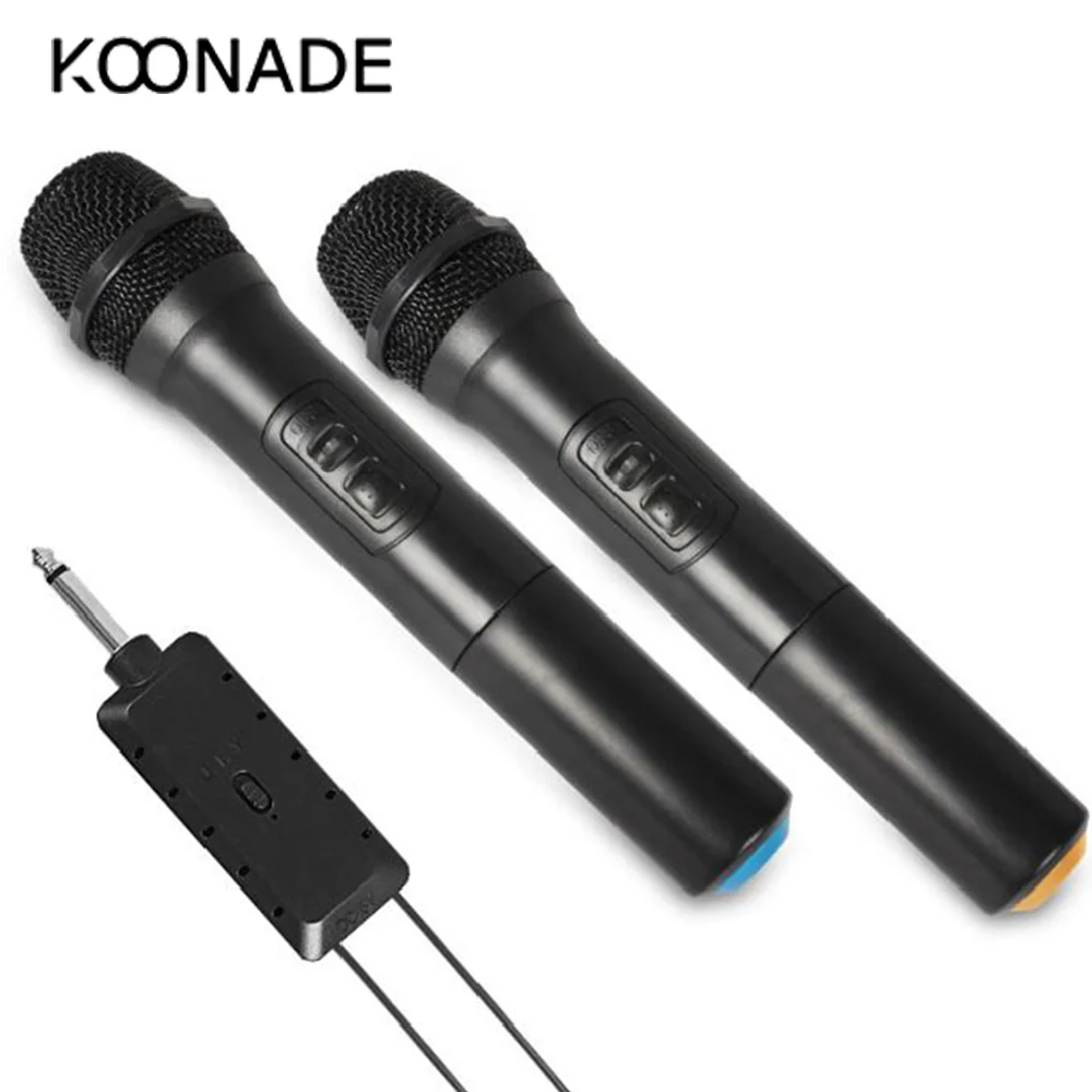 Беспроводной микрофон мобильный телефон один с двумя живыми домашними караоке