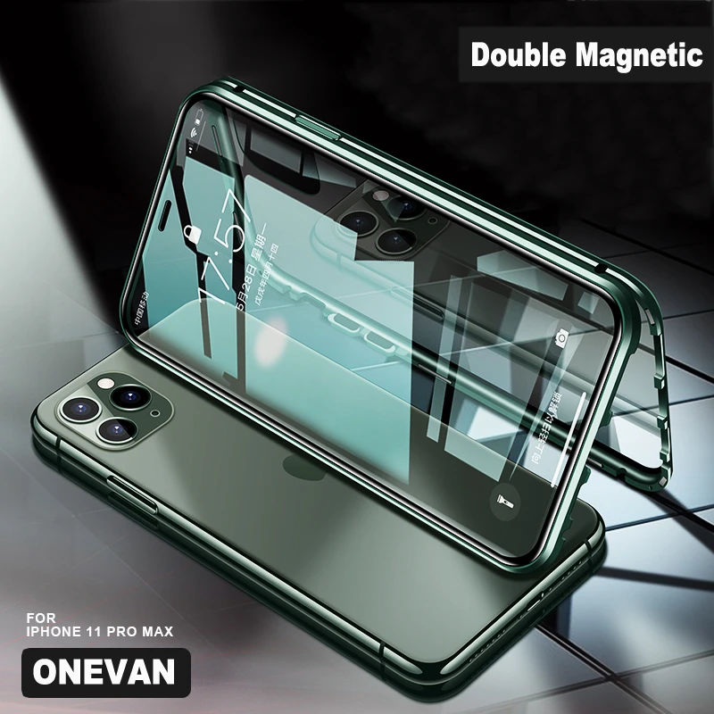 Магнитный чехол из закаленного стекла для iphone 11 Pro Max mate XR XS X POR max 6 7 8 Plus деловой