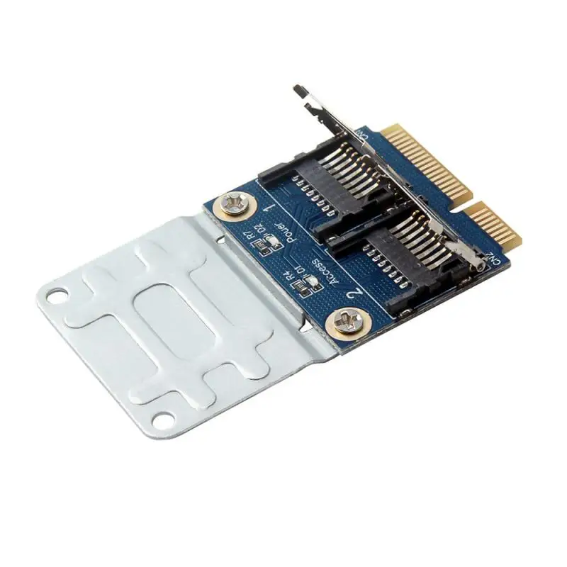 Мини PCIE адаптер для карты PCI-e Mpci-e к двойному TF SDHC SDXC считывателя PCI-E TF-карте