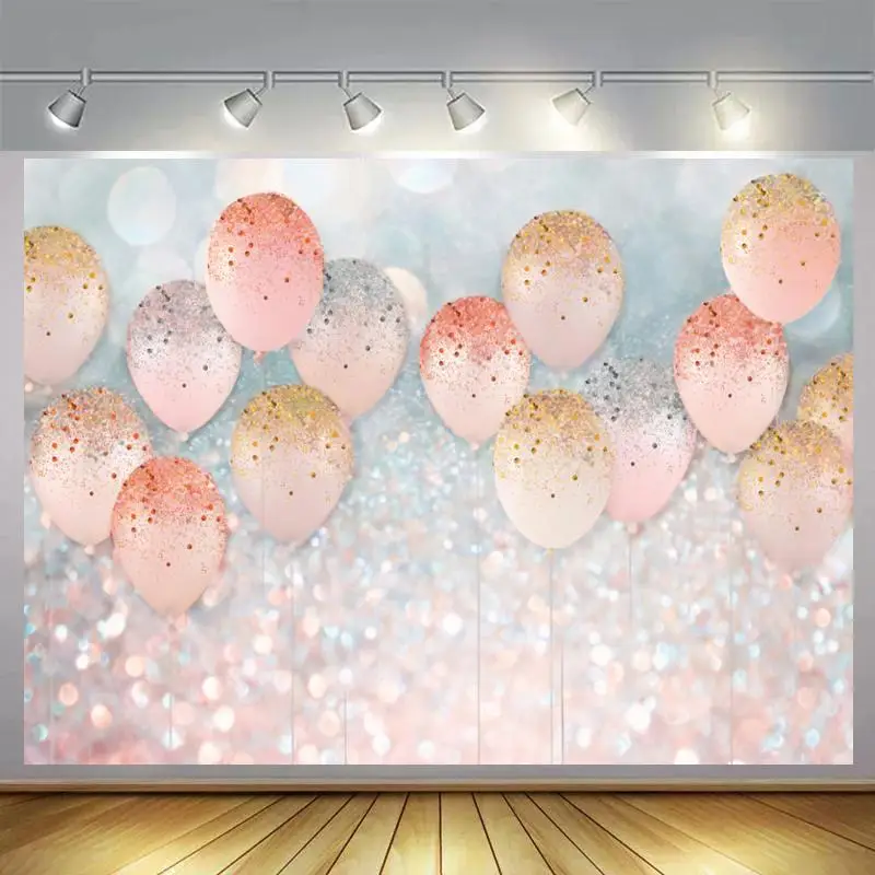 

Фон для фотосъемки с изображением воздушных шаров на день рождения