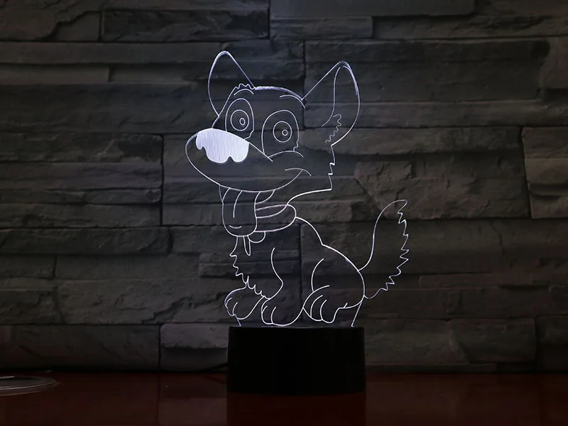

Acrylic 3D Kids Night Light Bluetooth Base Baby Nightlight Cute Dog Room Atmosphere Decor Table Lamp Touch Switch Birthday Gift