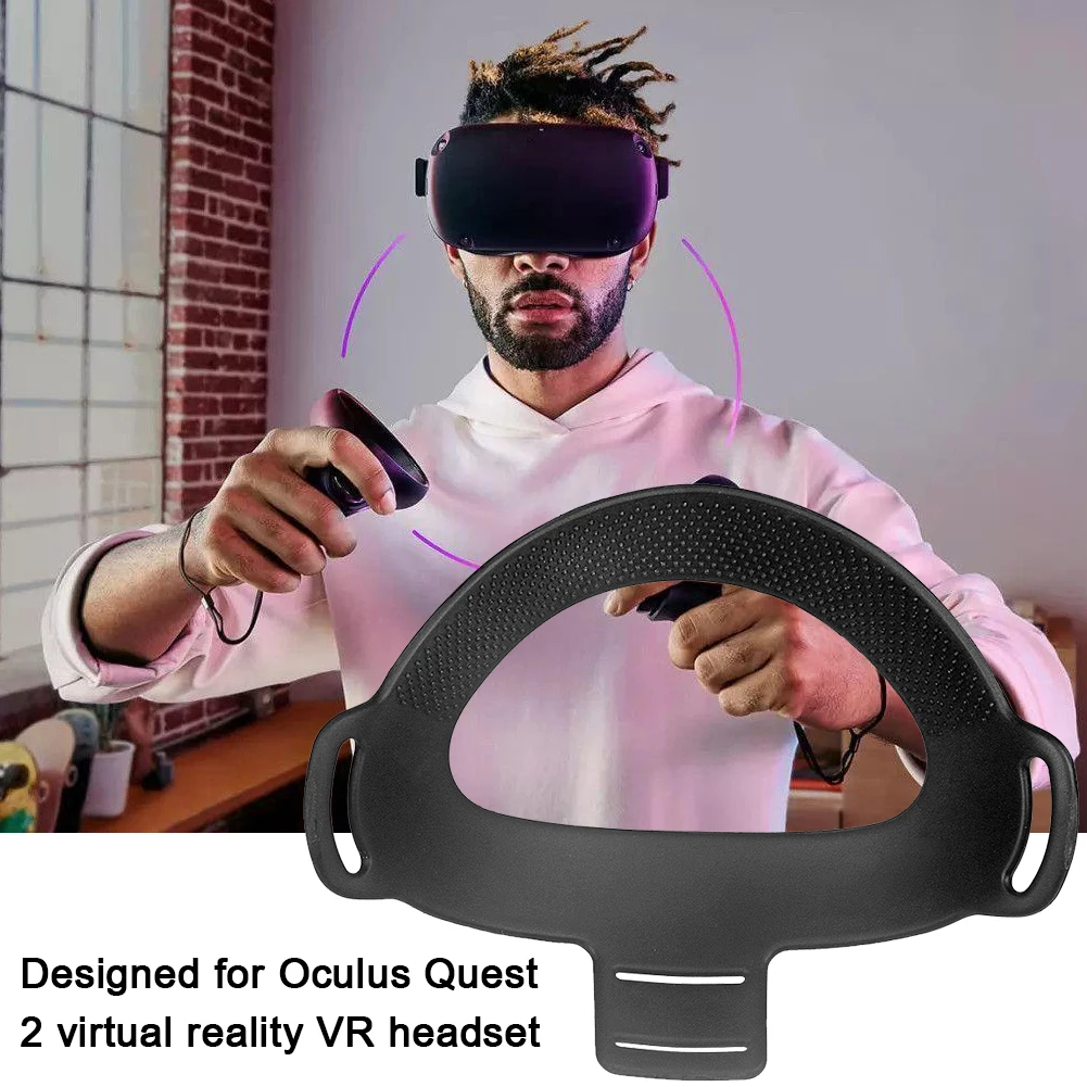 

Для Oculus Quest 2 повязка на голову Подушка Съемный профессиональные очки виртуальной реальности VR гарнитуры накладка TPU Давление снятия фиксир...
