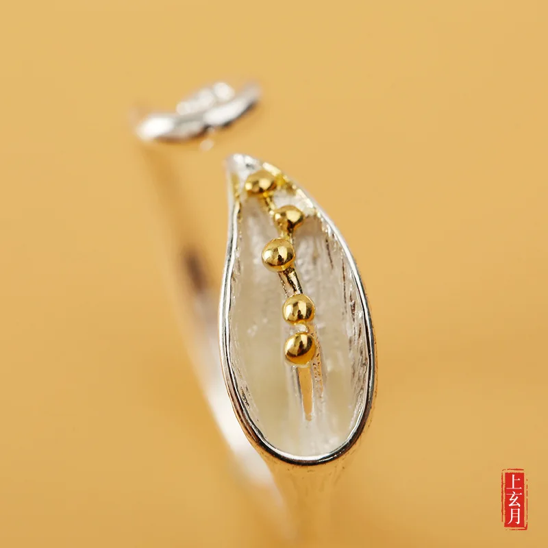 

Bijoux Fashion Real 925 Sterling Silver Big Flower Rings for Women Boho Adjustable Antique Rings Anillos joyas de plata