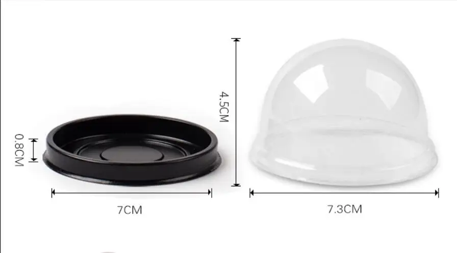 50/100/200sets Clear Plastic Wedding Cupcake Boxes for Bridal Shower Christmas Party Gift Boxes Cake Dome Packaging Favors Boxes
