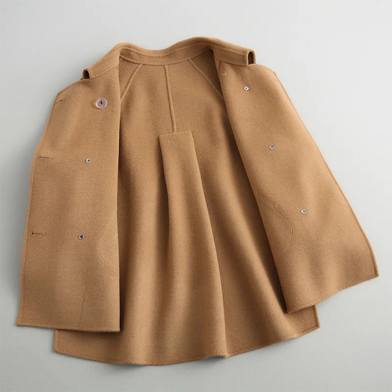 Повседневное шерстяное пальто женская однотонная новая осенне-зимняя куртка