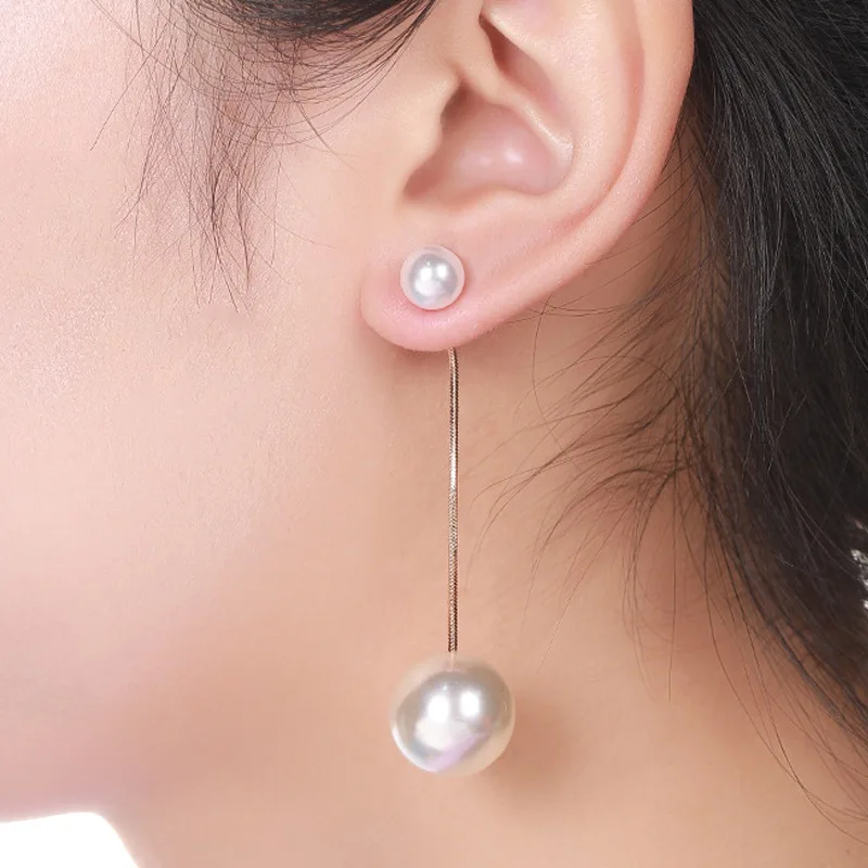 Новинка 2020 серьги с большим жемчугом длинные модные простые темпераментные из