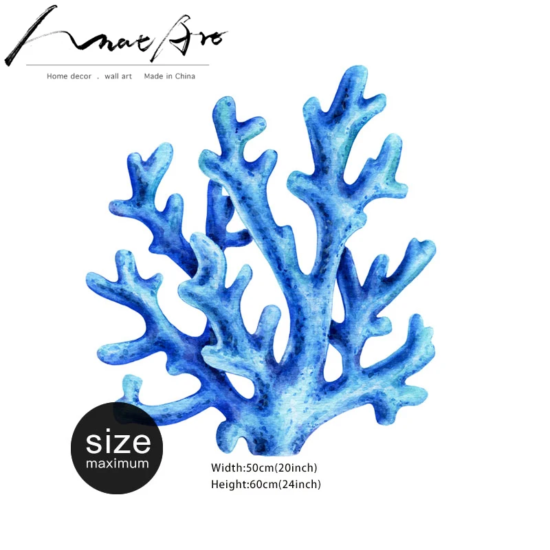 Seascape wall art sticker home decor living room house decoration kids bedroom nordic muraux Coral reef painting | Дом и сад