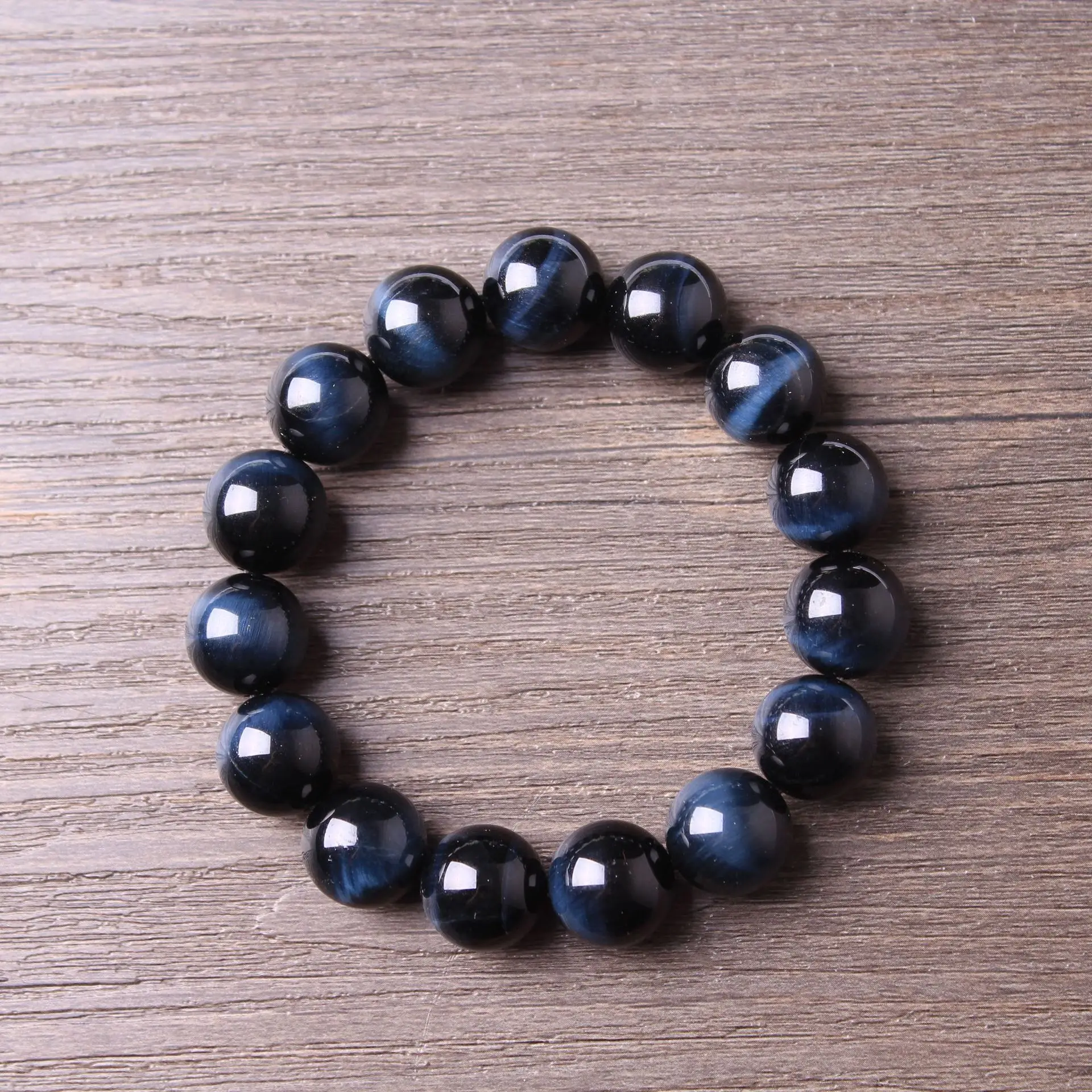 

Natural blue tiger eye lightning Cat Eye Bracelet boutique Tiger Eye Stone Bracelet direct sale high quality blue tiger eye