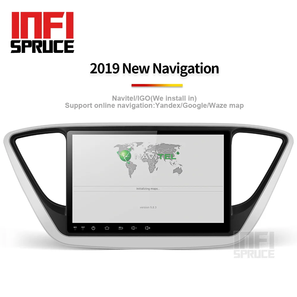 32G PX30 infispruce автомобильный DVD gps для hyundai Verna Solaris " Android 9,0 автомобильный ПК головное устройство 1024*600 Автомобильная Радио Навигация
