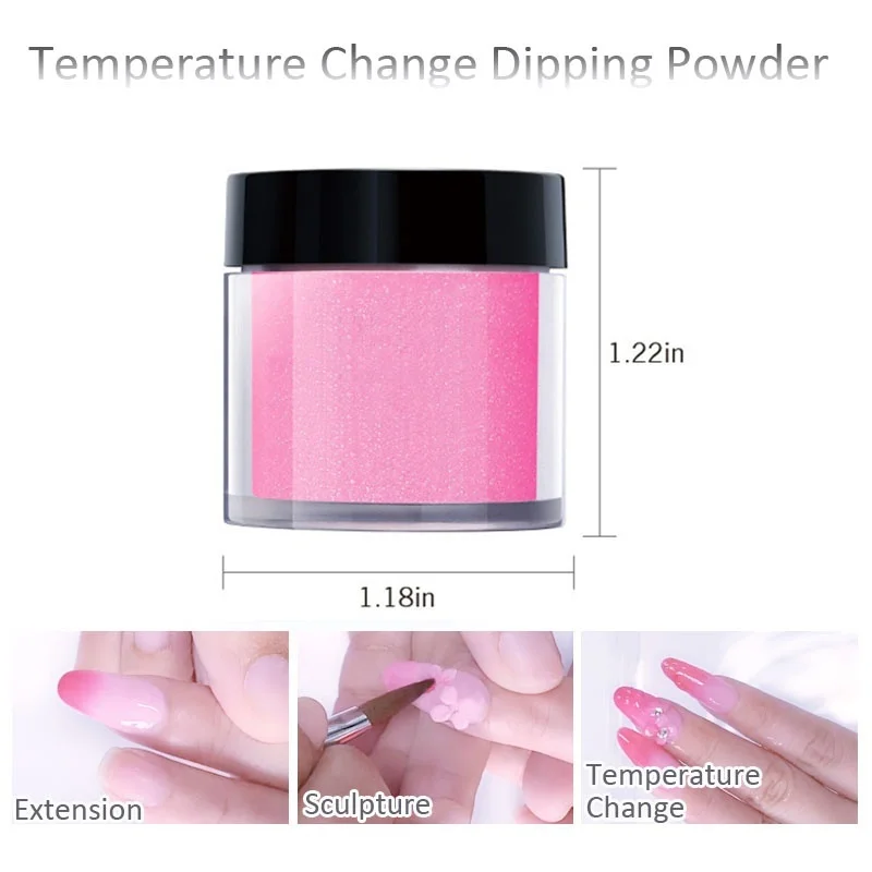 Набор термального маникюрного порошка для ногтей с изменением температуры