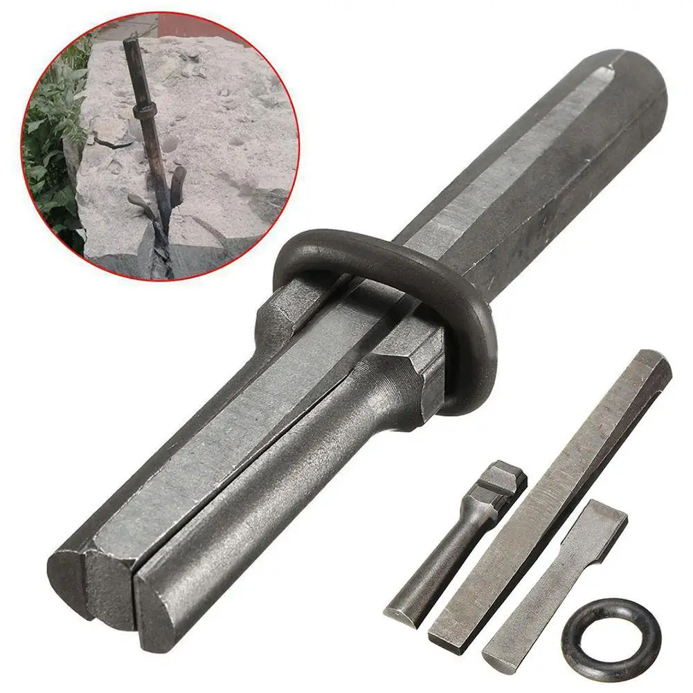 

3Pcs Stone Splitter 9/16in Metal Plug Wedges and Feathers Shims Concrete Rock Splitters Hand Tool