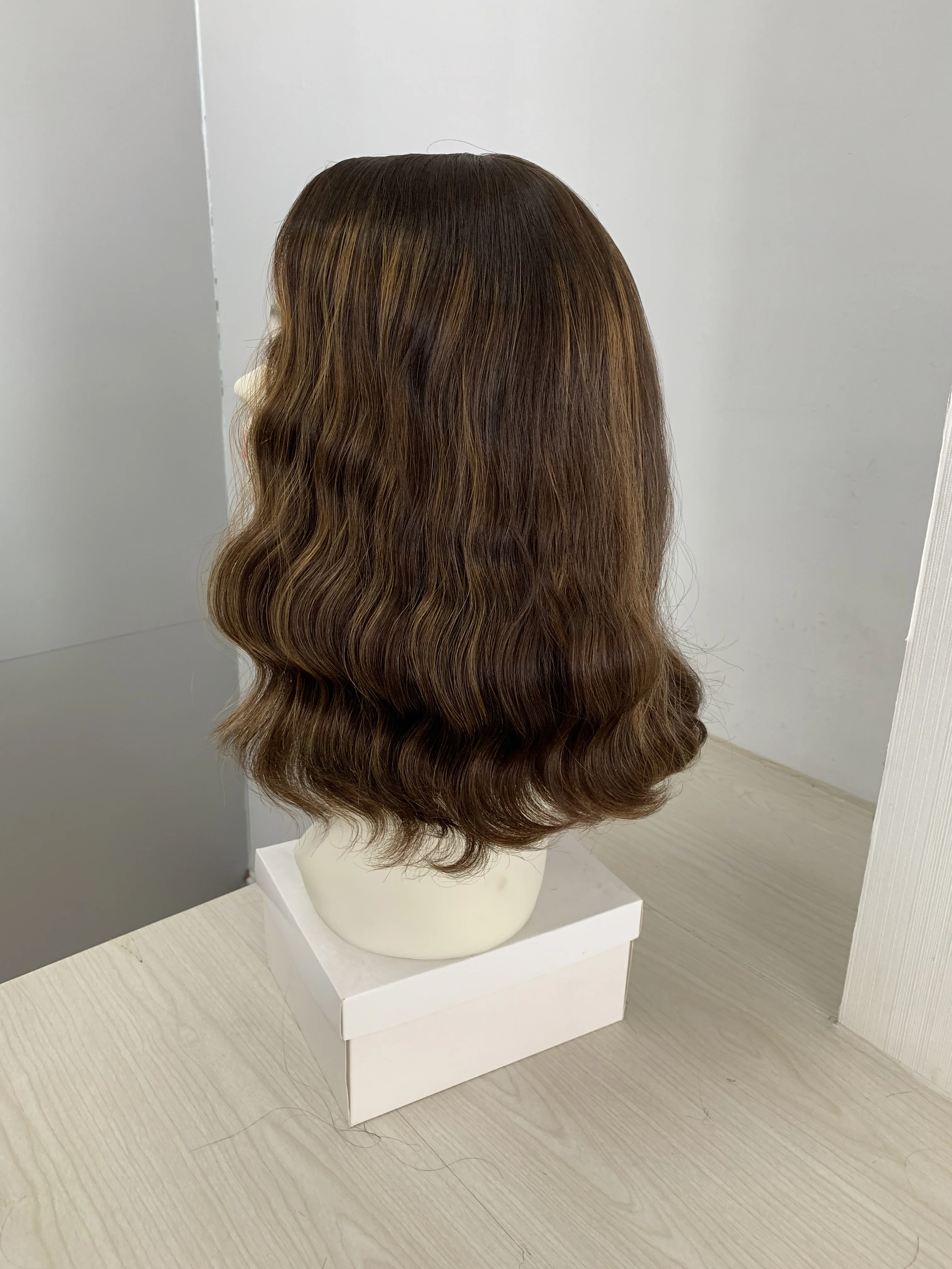 Парик из необработанных волос 14 дюймов|Еврейские кошерные парики| |