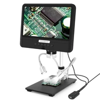 8 5 lcd screen digital microscope 5x 260x electronic video microscope phone repair soldering magnifier adjustable metal stand