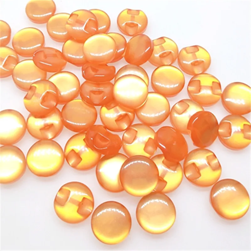 ORANGE 30/100 шт./упак. Детская одежда Карамельный цвет Кошачий глаз каменная Кнопка/швейная много E0007 - Цвет: ORANGE