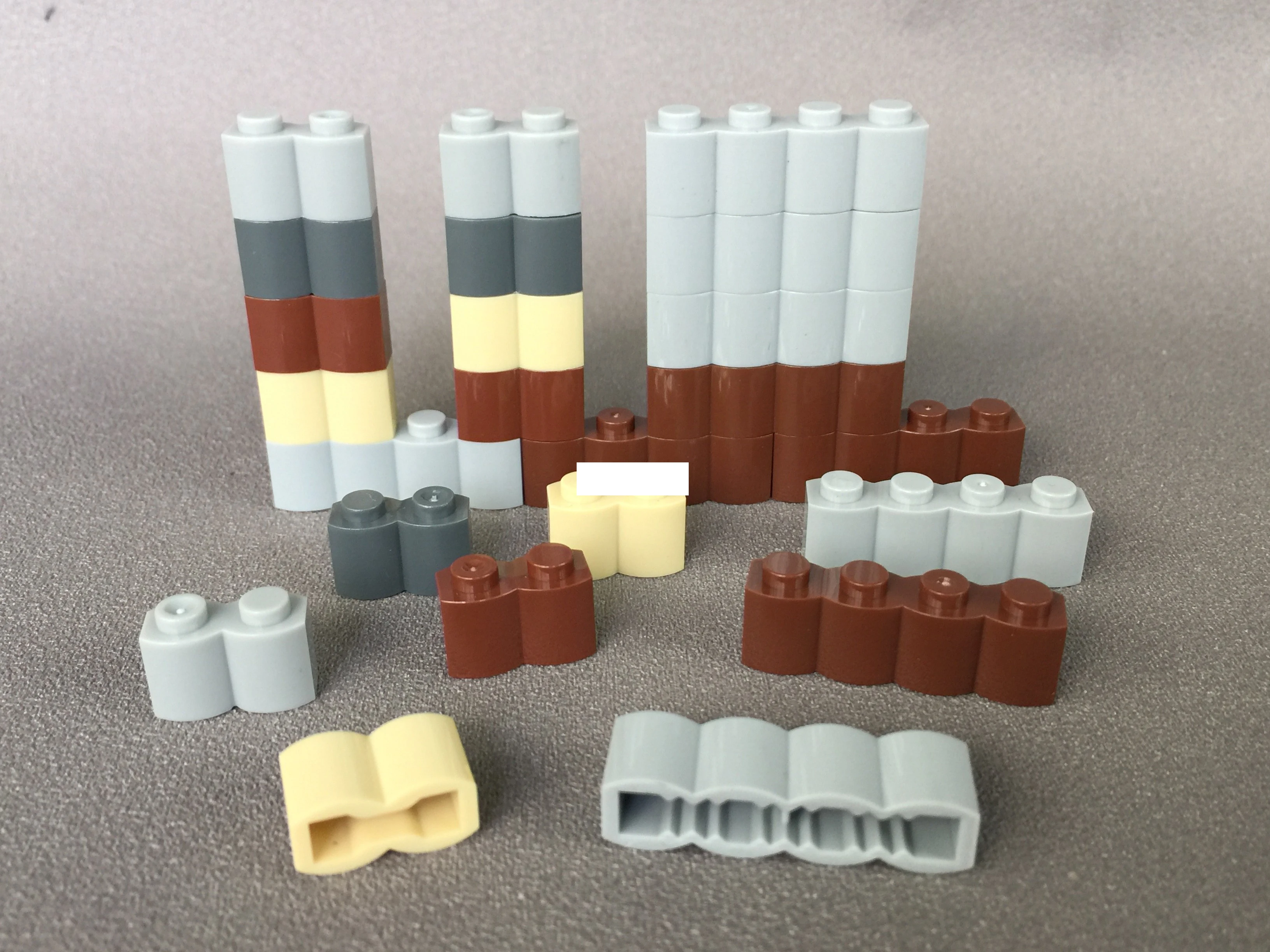 

100pcs/lot Wave Blocks Parts DIY Building Blocks Figures Wave Bricks 1x2 Dots Educational Creative Toys for Children Gift