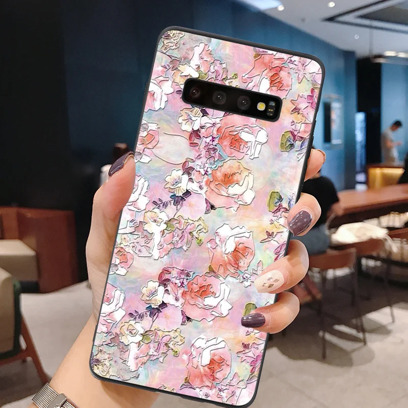 h-fen Роскошные 3D крышка тиснения для samsung Galaxy A20e A70 A40 A50 A60 A30 A10 A3 A5 A7 A9 A6 A8 плюс S10 плюс S10e чехлы - Цвет: h-fen