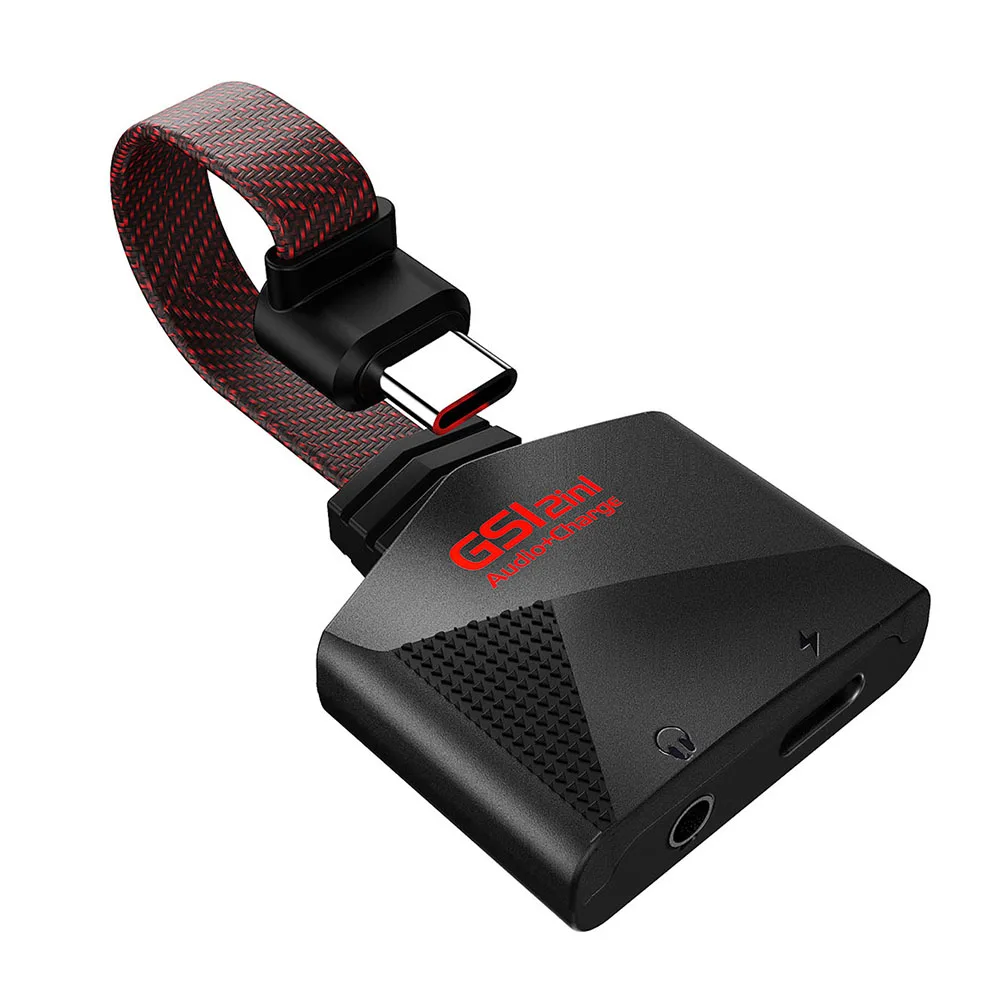 

Audio Cable Adapter Mute Switch Volume Adjustment Audio Jack Fast Charger Mobile Phone Game Sound Card