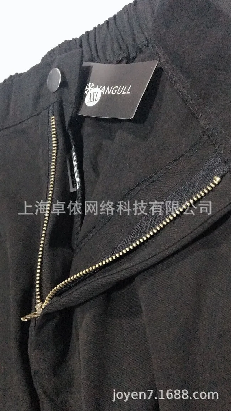 Huzhou осенние брюки карго женские, с высокой талией брюки свободные Ленточные женские брюки с завязками Прямые хлопковые Jogger Mujer