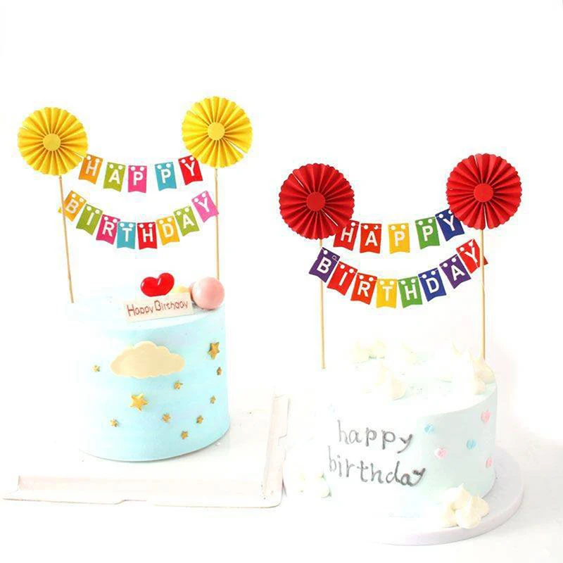 

Торт с днем рождения маленький флаг юбилей Свадьба Вечеринка капкейк Топпер логотип