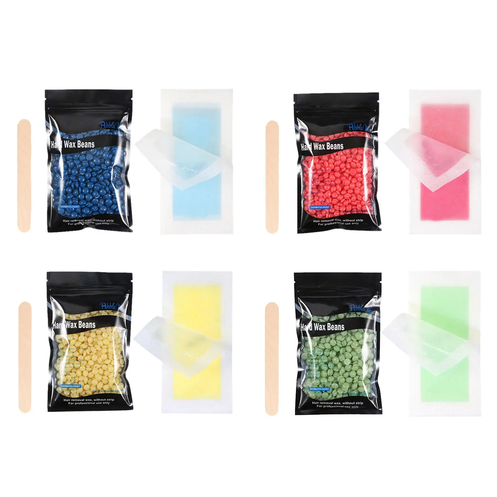 

Hard Wax Beads 100g Eyebrow Bikini Wax Beans Hot Film Hair Removal Kit