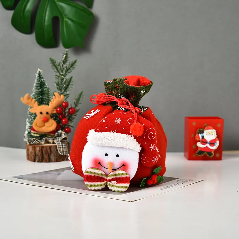 

Merry Christmas Gift Bags Cloth Xmas Packing Bags Happy New Year 2020 Christmas Candy Bags gift Decoration