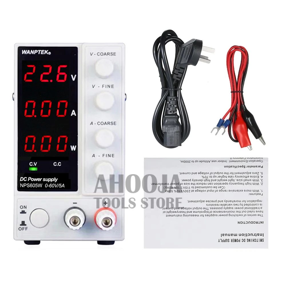 NPS605W Регулируемый DC Питание 60 V/5A Высокоточный цифровой Дисплей лаборатории коммутации Питание