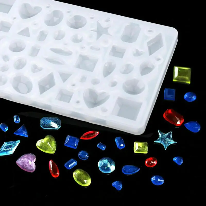 

Handmade Crystal Glue Mould Mold Set Resin Pendant Jewelry Mold Kit (229pcs)