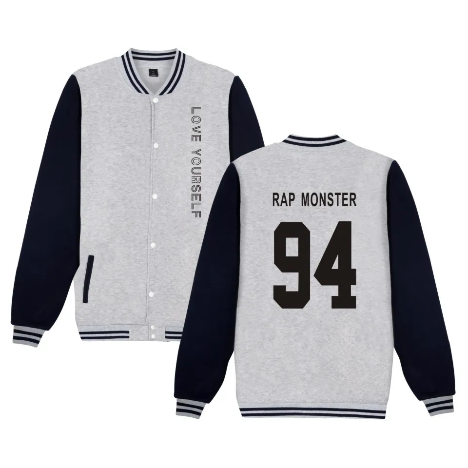 Love Yourself Baseball Jacket Kpop Bomber Clothes Bangtan Boys Sweatshirt Hip Hot Streetwear Plus Size | Женская одежда