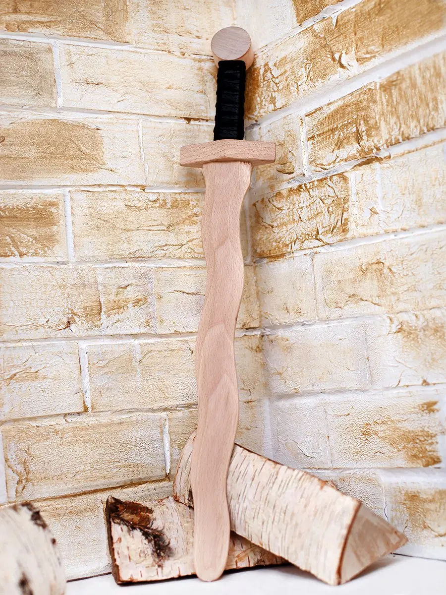 Игрушечное оружие Средневековая крепость WOOD меч фламберг | Toy Swords