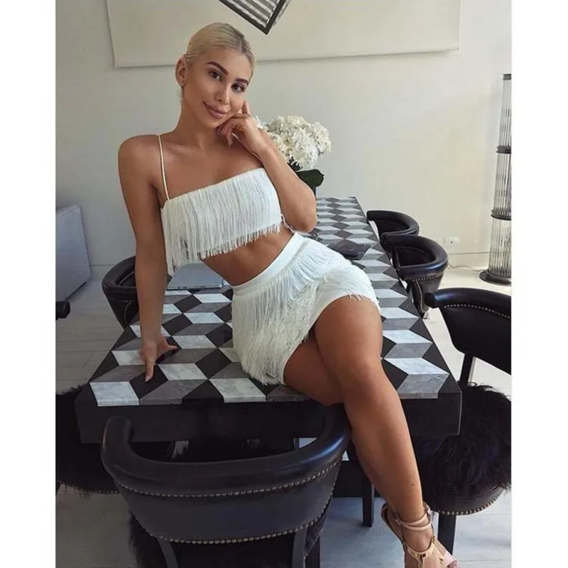 Tobinoone Женский комплект из двух предметов сексуальный топ и юбка-карандаш с