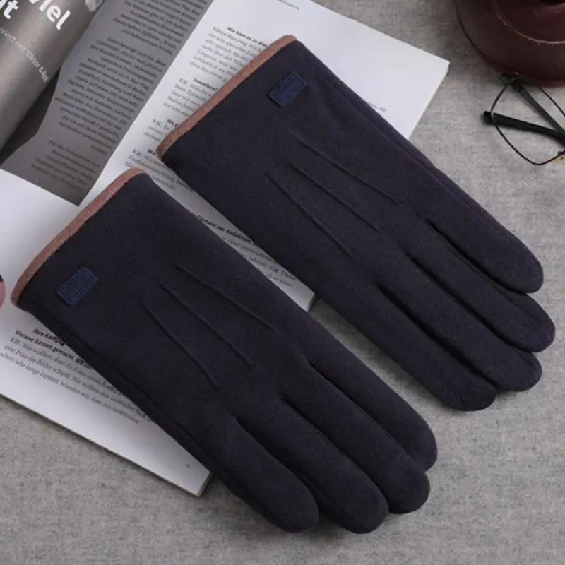 

Winter Warm Touch Screen Gloves Cashmere Wool Windproof Cold Resistant Outdoor Sports Riding Fashion Gloves For Men And Women