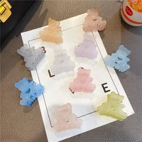 2021 new matte solid color claw clip barrette crab hair claws bear bath clip ponytail clip for women girls hair accessories
