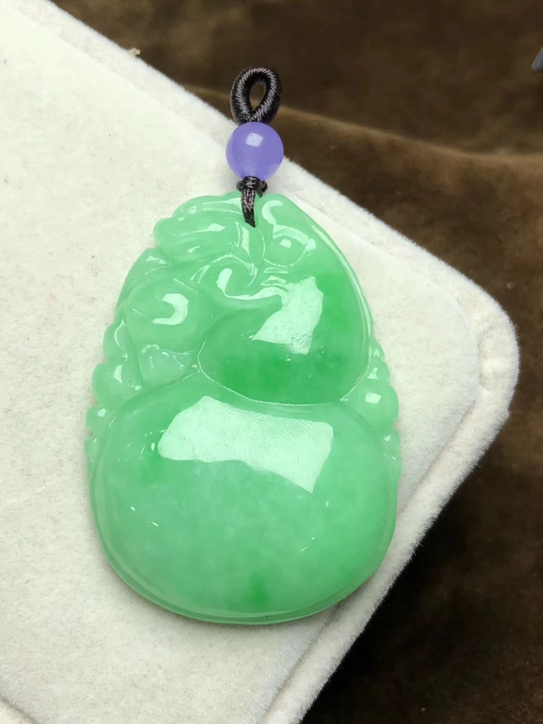 Только один! Натуральный ледяной жадеит раньше амулет подвеска ожерелье цепь для