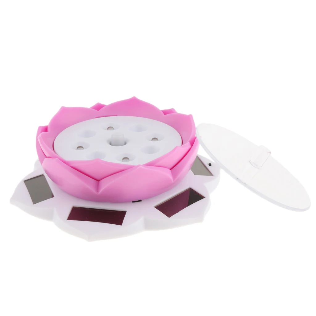 

Solar Power Lotus Shaped 360 Rotary Jewelry Watch Bracelet Display Stand