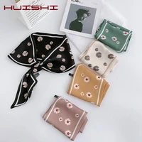 huishi edge scarf for ladies women girls bag scarf skinny small ribbon head hair handle scarf luxury decoration tie ribbon gift