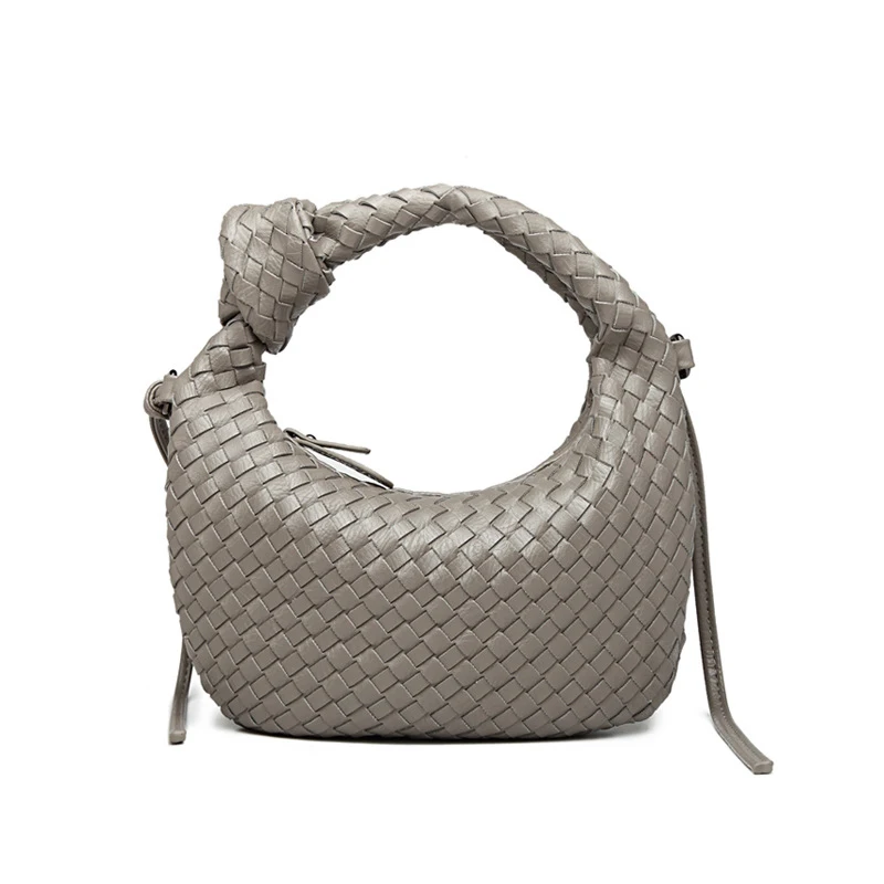 

2021 Fashion Handmade Woven Handbag Luxury Woven Leather Printed Shoulder Bag Luxury Designer Lady Crossbody Hobo Purse 2021