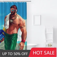 swimwear muscular moto hero gifts customization home garden household merchandise bathroom products shower curtains waterproof