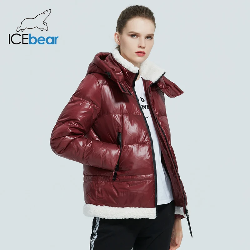 

ICEbear 2021 autumn and winter new jacket women's winter fashion windproof and warm parka coat brand female clothing GWD20283I