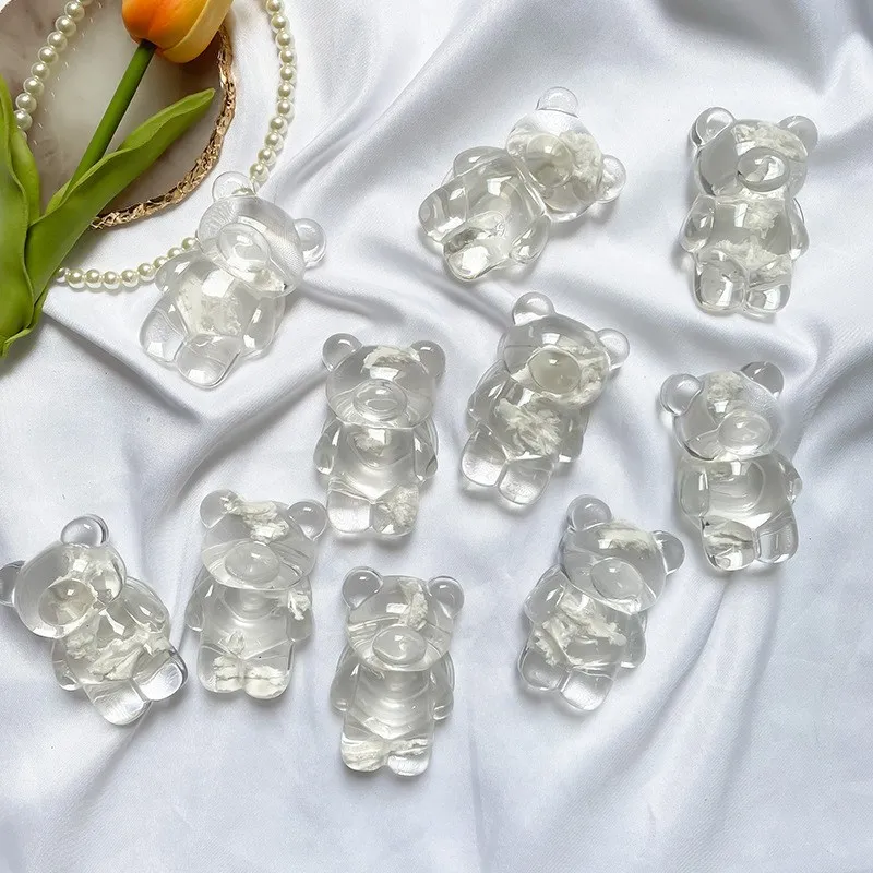 Забавная маска для лица держатель пальцев 3D прозрачный милый мультяшный медведь