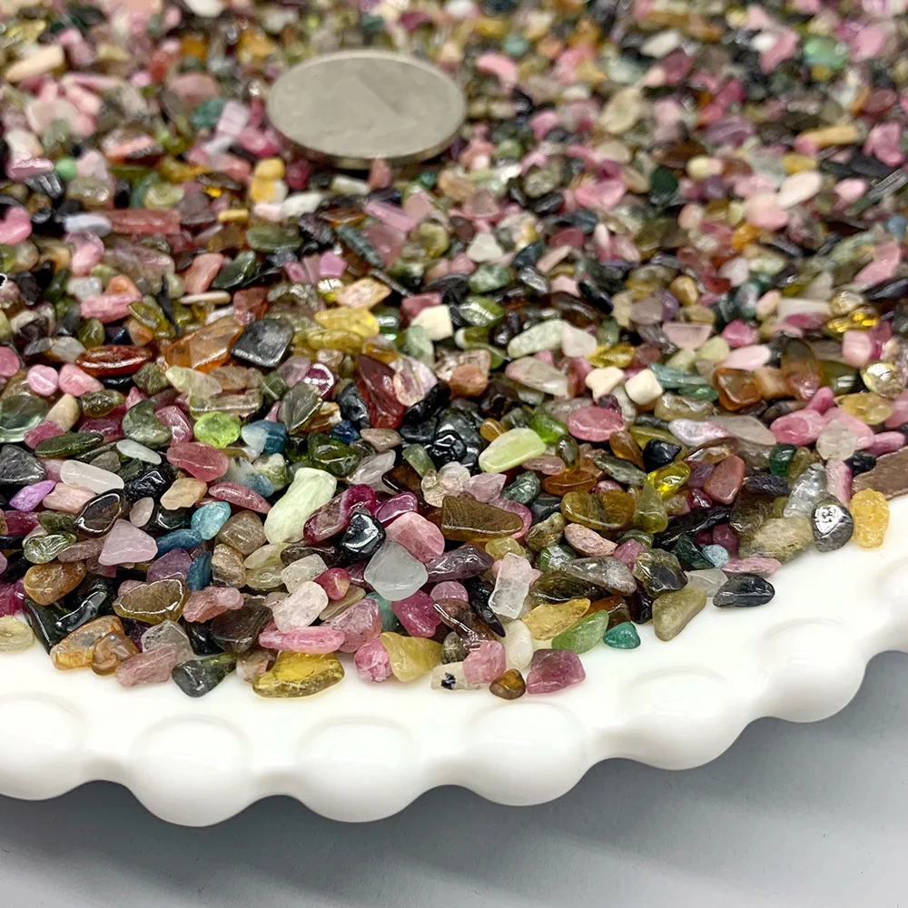 

Natural Tourmaline Crushed Stone Colored Tourmaline Crushed Red 100g Home Decoration Crafts Small Ornaments