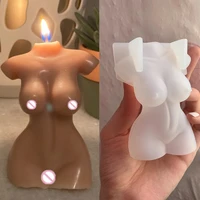 multiple thin economy plump woman silicone candle mold 3d art wax mold male body pregnant woman aroma candle making mould home c