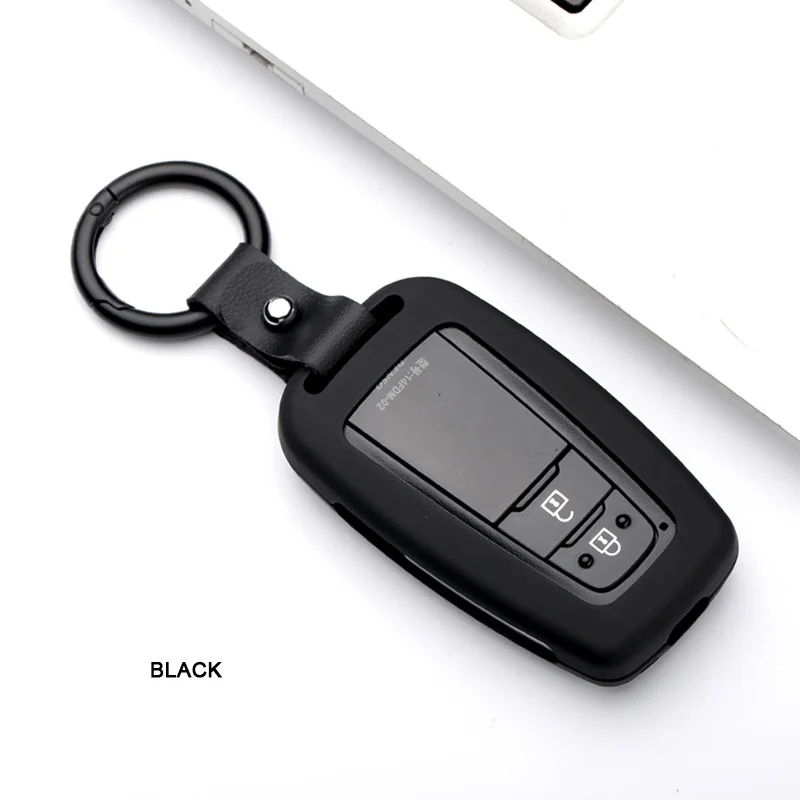 Углеродное волокно сплав чехол для дистанционного ключа автомобиля Toyota CHR C HR Prado