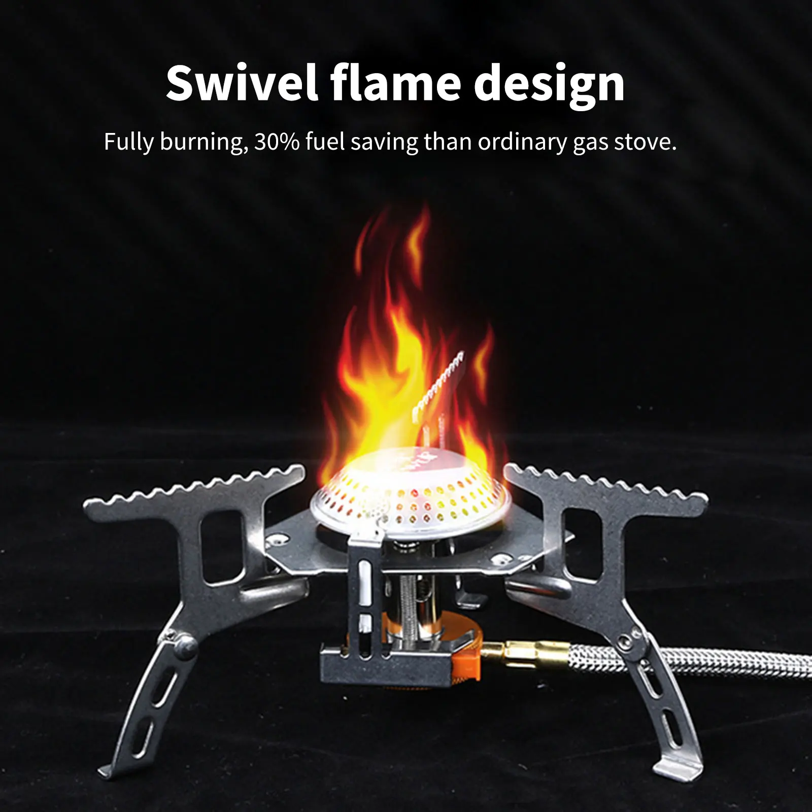 

Outdoor Gas Stove 3500W Windproof Foldable Camping Portable Stove for Traveling Hiking Fishing Survival Trekking up to 110lbs