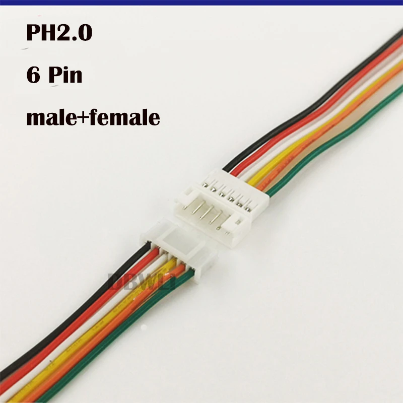 10 пар Micro PH2 JST PH 2 0 PH2.0 2P 3P 4P 5P 6 контактный Штекерный разъем с проводными кабелями 100