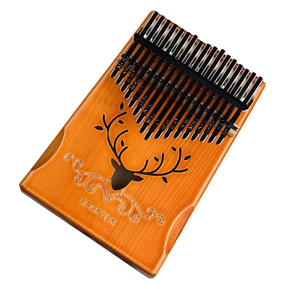 Калимба 17 клавиш большой палец пианино портативный твердой древесины Инструмент