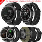 Ремешок Quickfit для наручных часов Garmin Fenix 6 6X Pro 5X 5 Plus 3HR 935 945 S60, нейлоновый эластичный браслет, 22 26 мм
