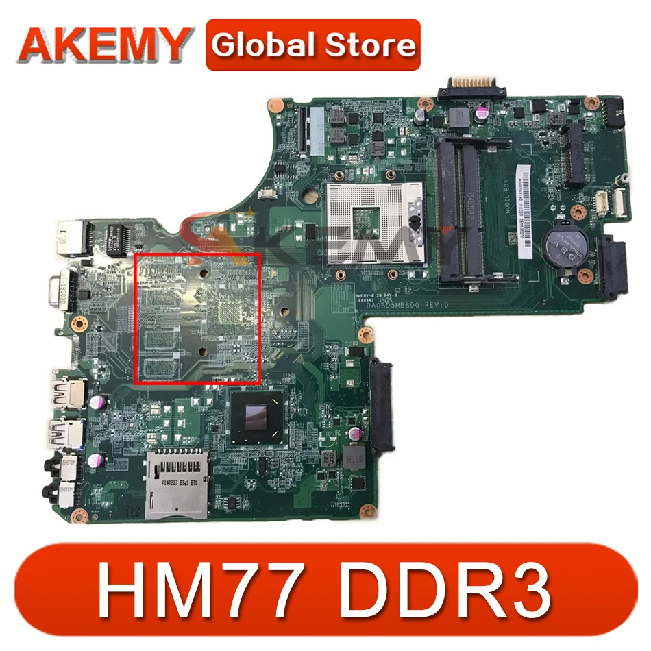 

Материнская плата AKEMY A000243940 DA0BD5MB8D0 для ноутбука Toshiba Satellite L75 S75 HM77 UMA DDR3, материнская плата, полностью протестированная