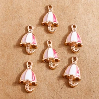 10pcs 1710mm enamel bumbershoot umbrella charms for bracelet jewelry making earring pendant necklace charms diy handmade craft