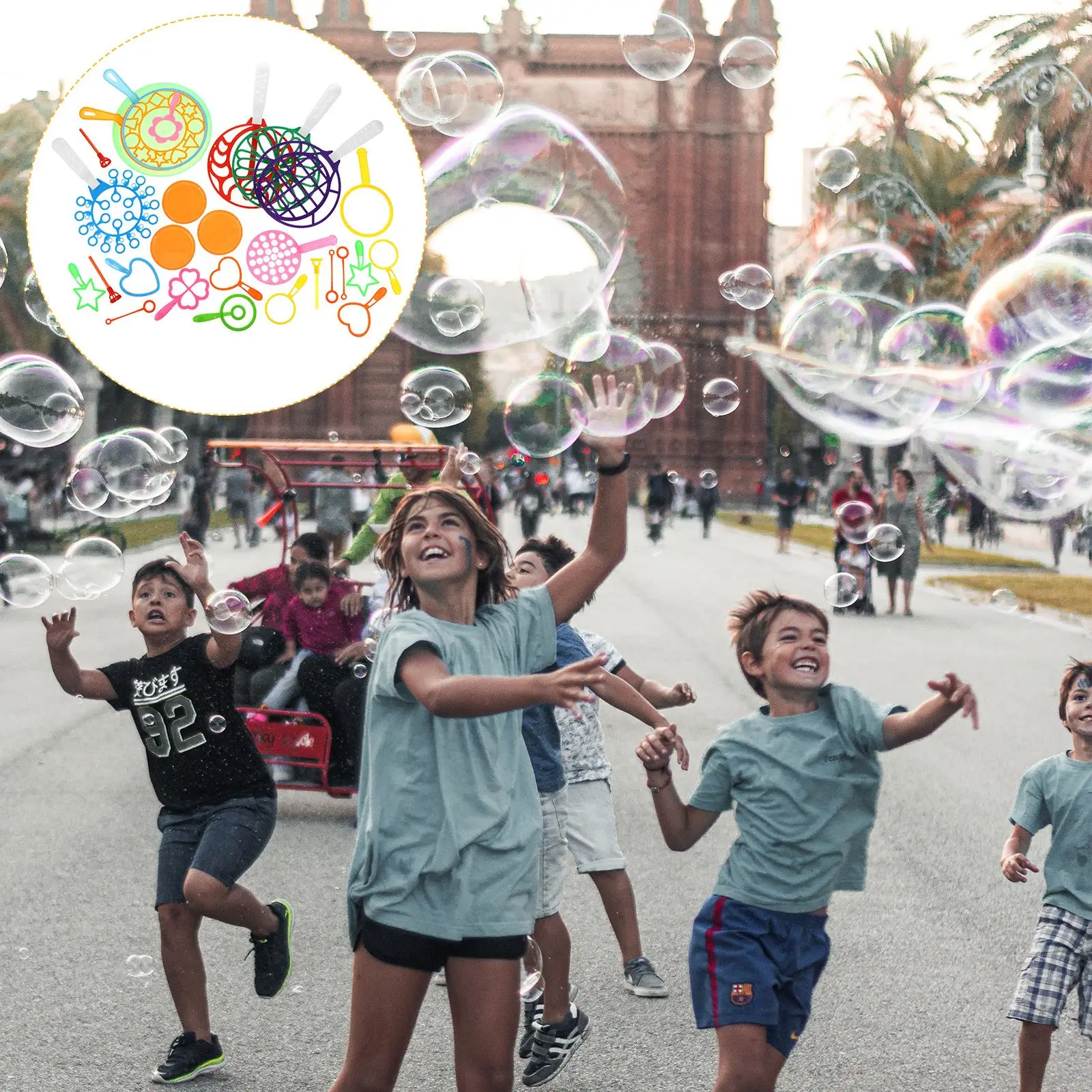 

28Pcs Colorful Big Bubble Set Bubble Wands Outdoor Activity Bubble Party Gift For Children Outdoor Fun