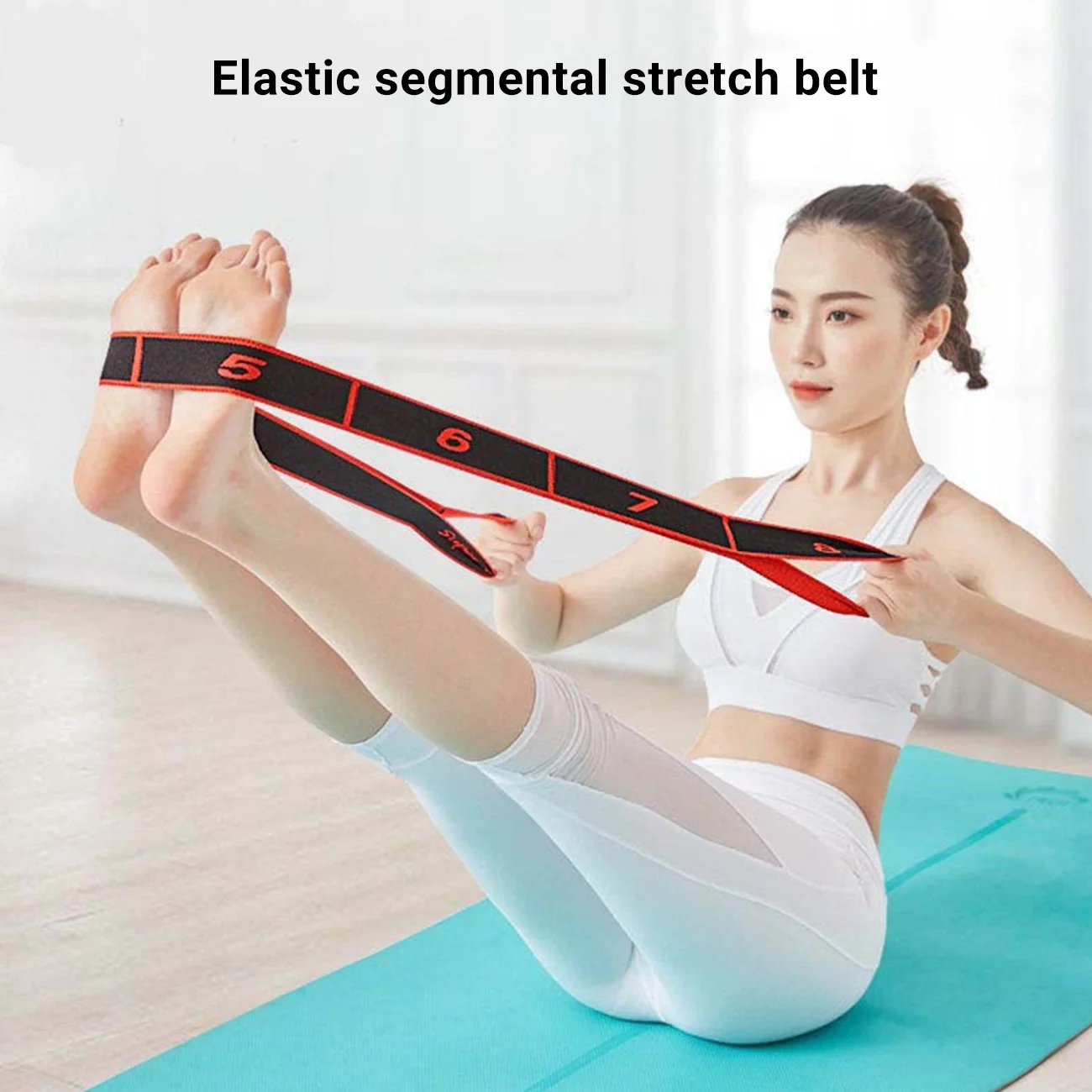 Йога тянуть ремень Эспандеры латекс эластичный материал Фитнес обучения